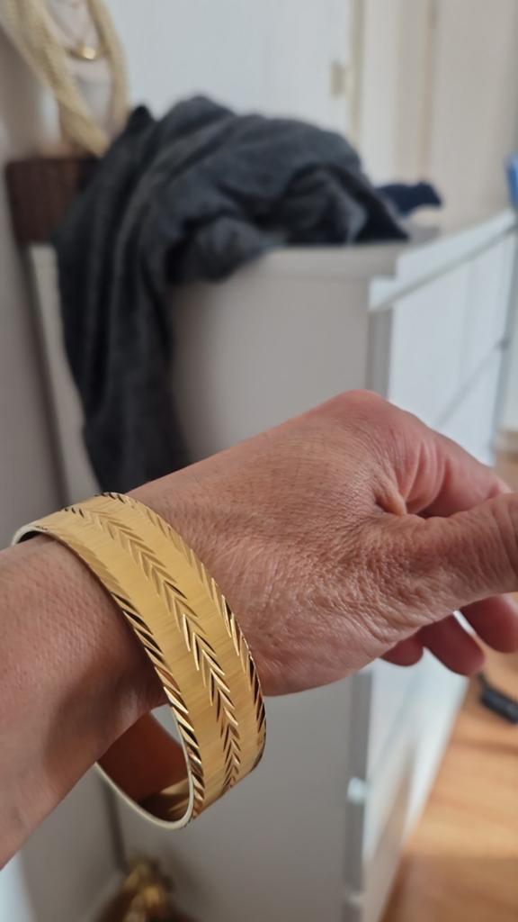 Gouden Armband met Uniek Patroon, Ophalen of Verzenden, Zo goed als nieuw, Goud