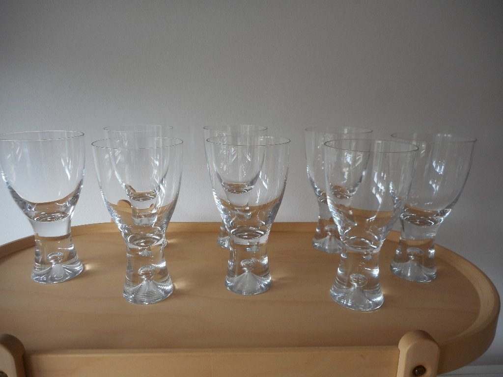 Glazen Iittala, rode wijnglazen Tapio Wirkkala 8 stuks, Antiek en Kunst, Antiek | Glas en Kristal, Ophalen of Verzenden