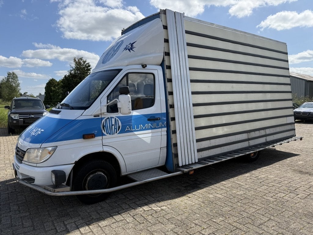 Mercedes-Benz Sprinter 411 CDI GLASRESTEEL Bus, ALU opbouw 2, Auto's, Euro 2, Stof, Gebruikt, Zwart