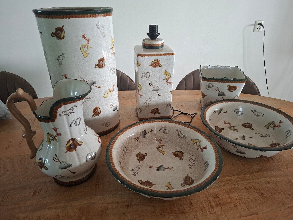 Zeldzame en complete Wong Lee 1895 keramiekset 6-delig, Ophalen