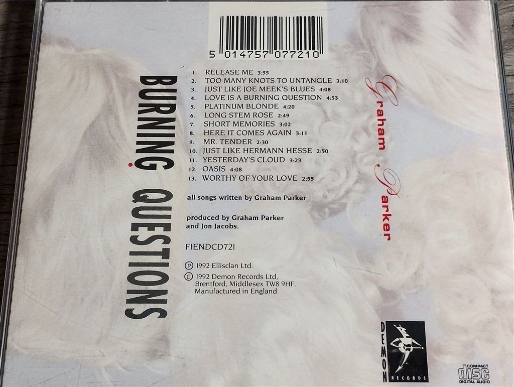 Graham Parker ‎- Burning Questions, Ophalen of Verzenden, Zo goed als nieuw, Poprock