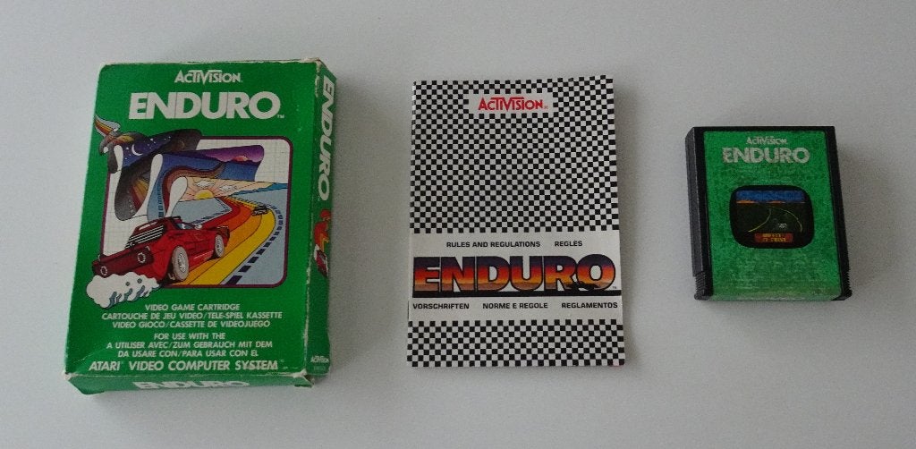 Enduro compleet voor Atari 2600, 1 speler, Zo goed als nieuw, Vanaf 3 jaar, Atari 2600