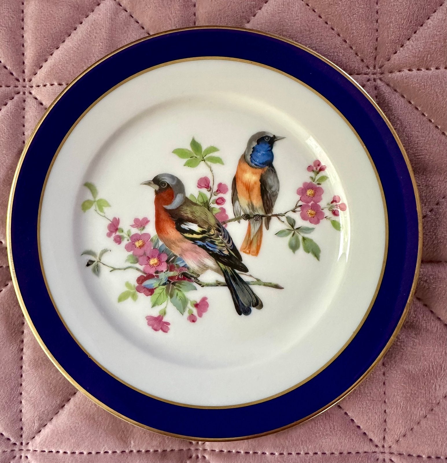 Wandbord met vogels van Kuba Porzellan, 19 cm, Antiek en Kunst, Ophalen of Verzenden