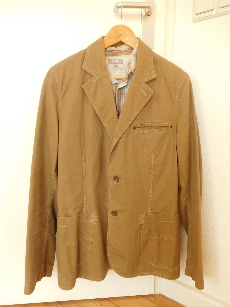 Katoenen jasje maat L, Ophalen of Verzenden, Gedragen, Maat 52/54 (L), Beige