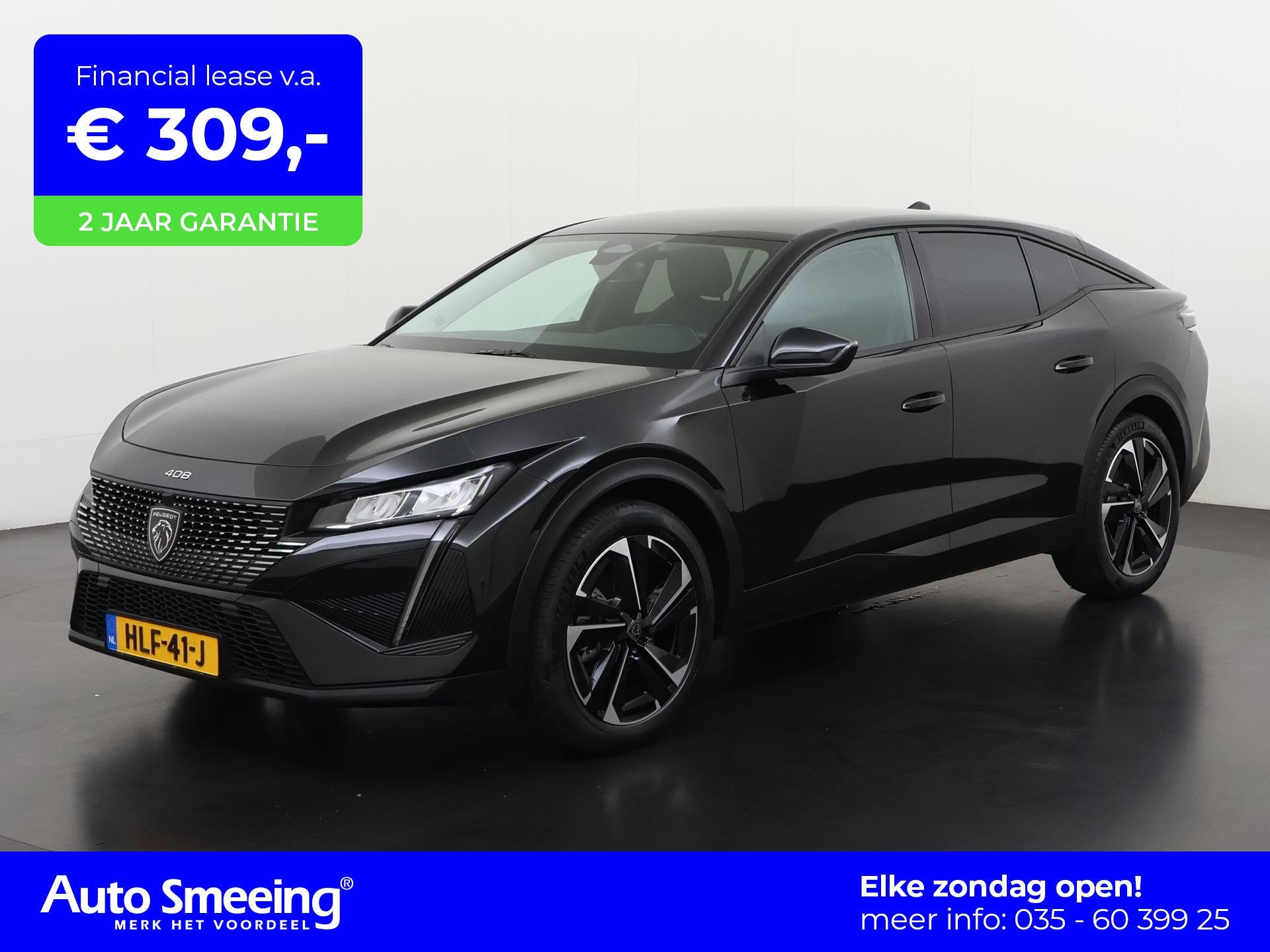 Peugeot 408 1.2 Hybrid 145 e-DCS6 Allure | 360 Camera | Bl, Auto's, Gebruikt, Euro 6, 1199 cc, Leder en Stof
