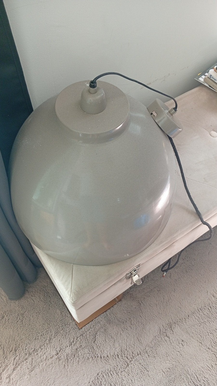 lamp taupe beige, Ophalen, Zo goed als nieuw