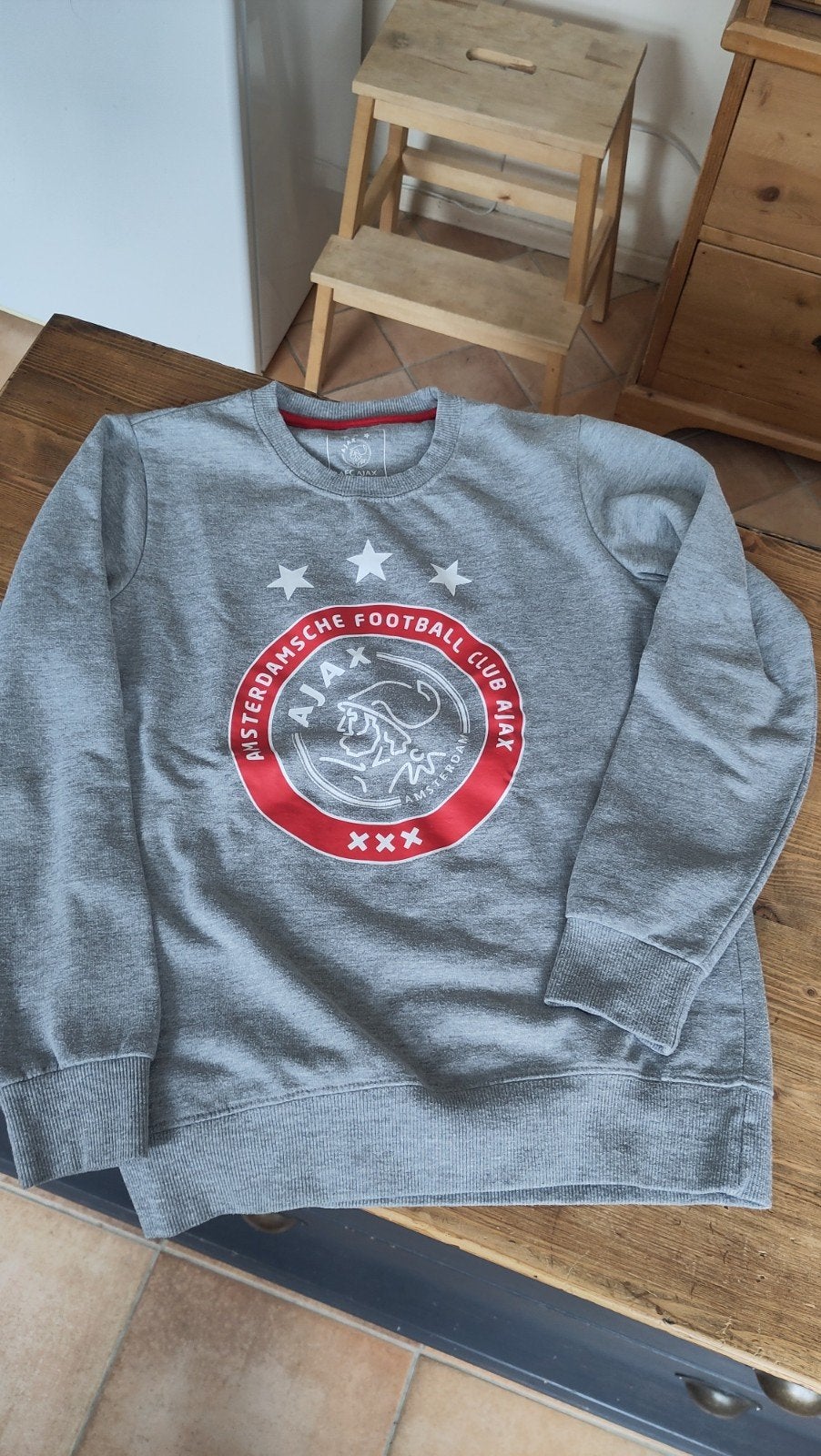 Ajax trui maat 164/170, Ophalen, Gebruikt, Jongen of Meisje, Trui of Vest