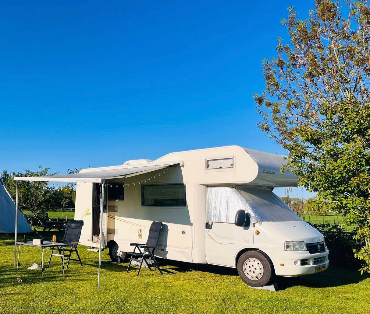 Ruime Fiat Moncayo gezinscamper, 7 slaapplekken, Fiat, Fietsendrager, Particulier, Raamblindering