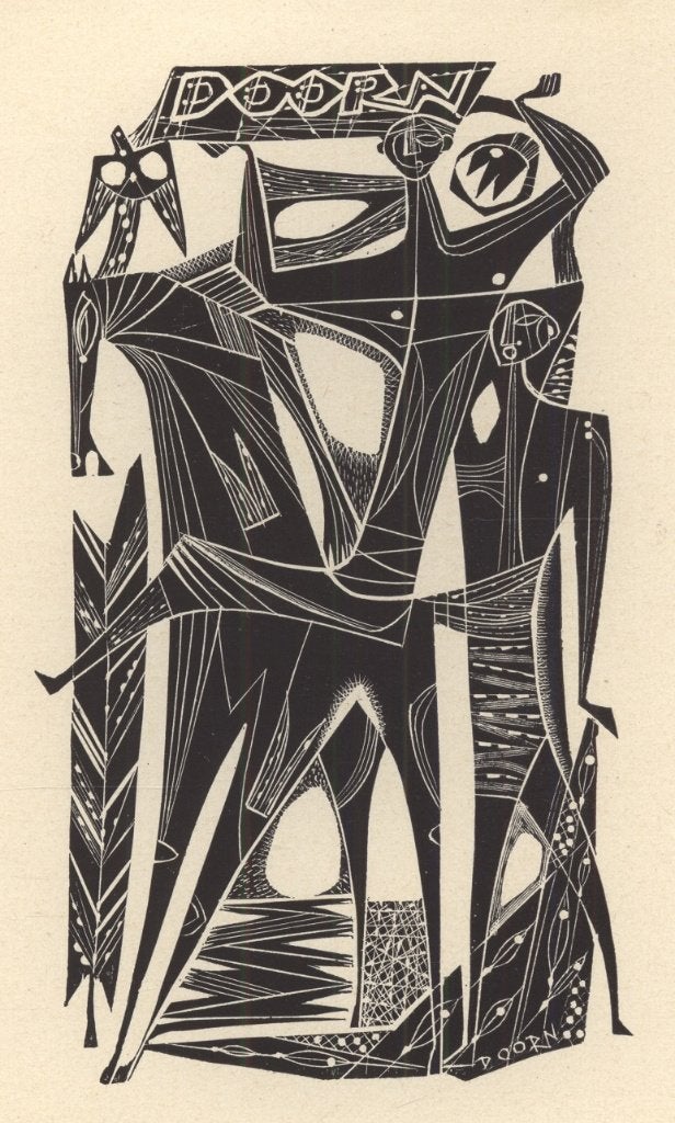 0012 Ex Libris Nederland : Jan van Doorn, z.j., Verzenden, Ex libris
