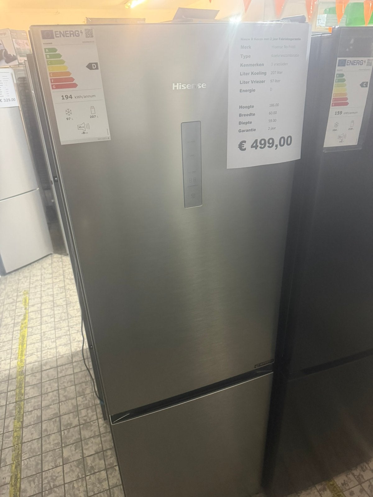 Hisense mo Frost koelvriescombinatie nieuw, Hisense, Hisense, 200 liter of meer, Met aparte vriezer