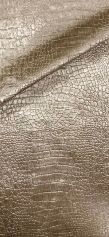 Velours croco champagne, Ophalen of Verzenden, Nieuw, Polyester