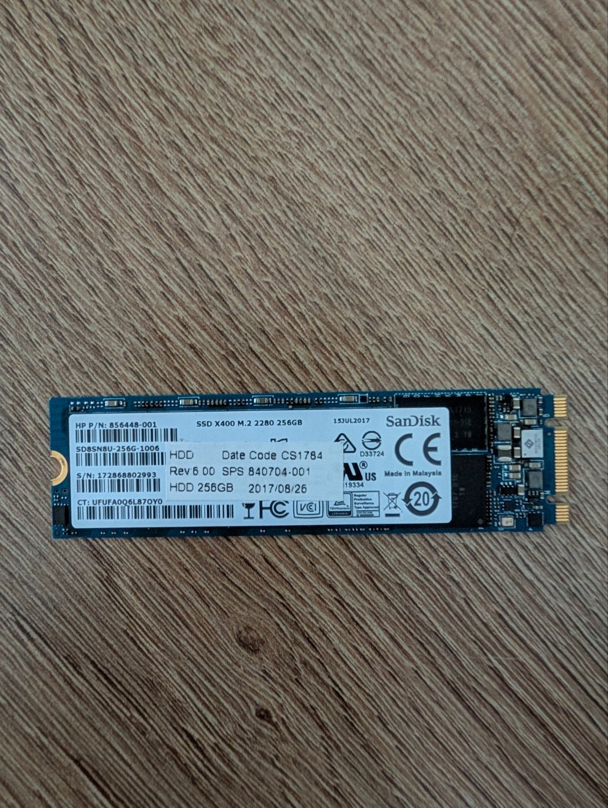 SanDisk SSD X400 M.2 2280 256GB - Snelle Opslag, Computers en Software, Harde schijven, Intern, Gebruikt, 256GB, Server