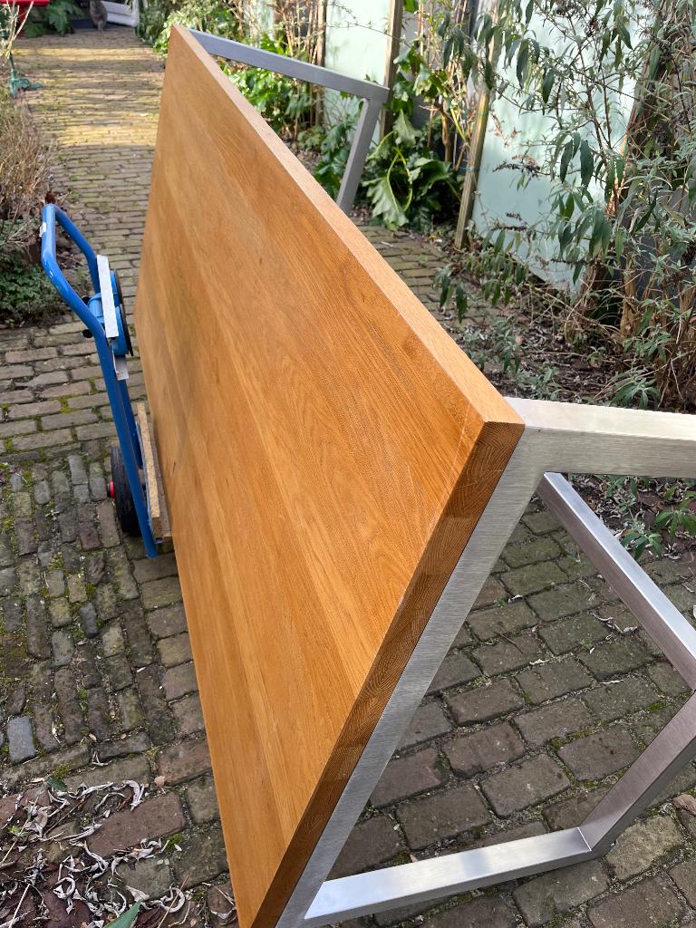 Linteloo Solution Han van der Donk 220-100 cm Massief Eiken, Ophalen, Gebruikt, 100 tot 150 cm, 200 cm of meer