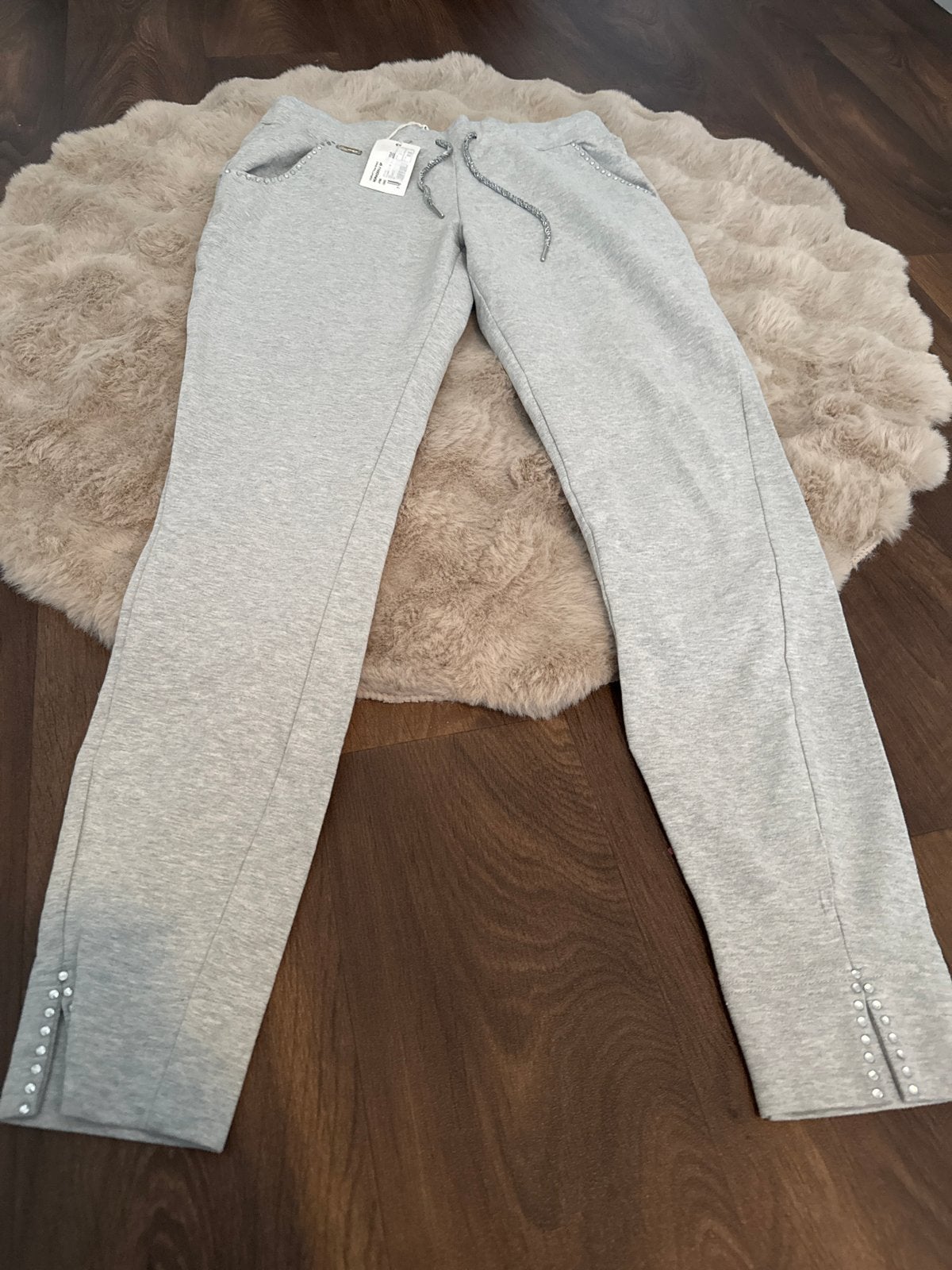 Nieuwe grijze joggingbroek voor meisjes - Maat M, Ophalen of Verzenden, Nieuw, Meisje