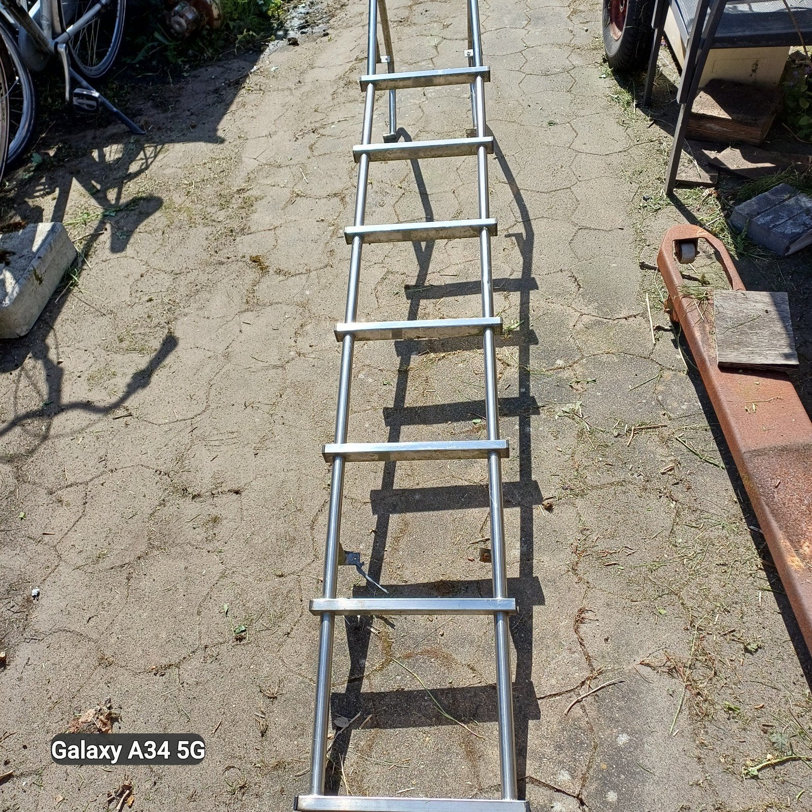 RVS Zwemtrap / Bootladder - Gebruikt, Watersport en Boten, Ophalen of Verzenden, Gebruikt, Overige typen