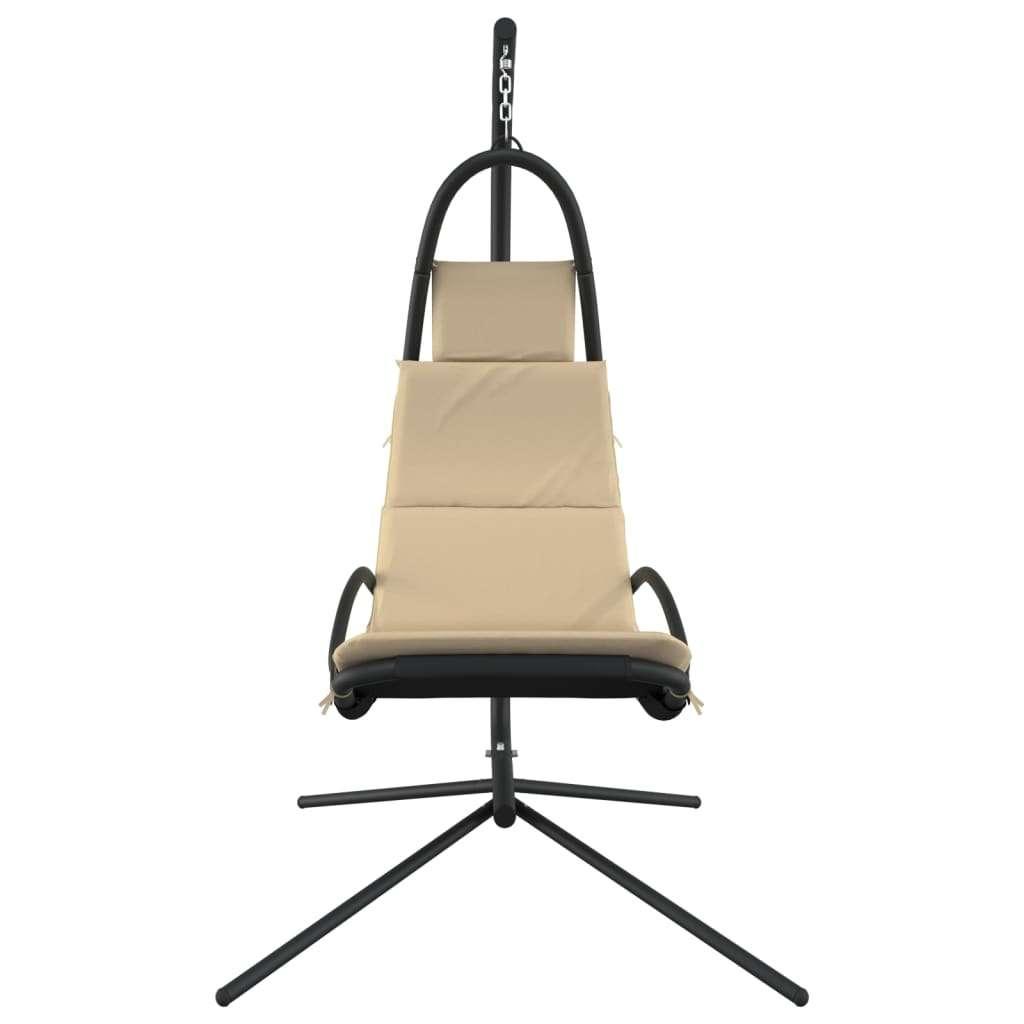 Hangstoel + standaard zwart swing schommelstoel GRATIS BZRGD, Huis en Inrichting, Stoelen, Verzenden, Zwart, Zo goed als nieuw
