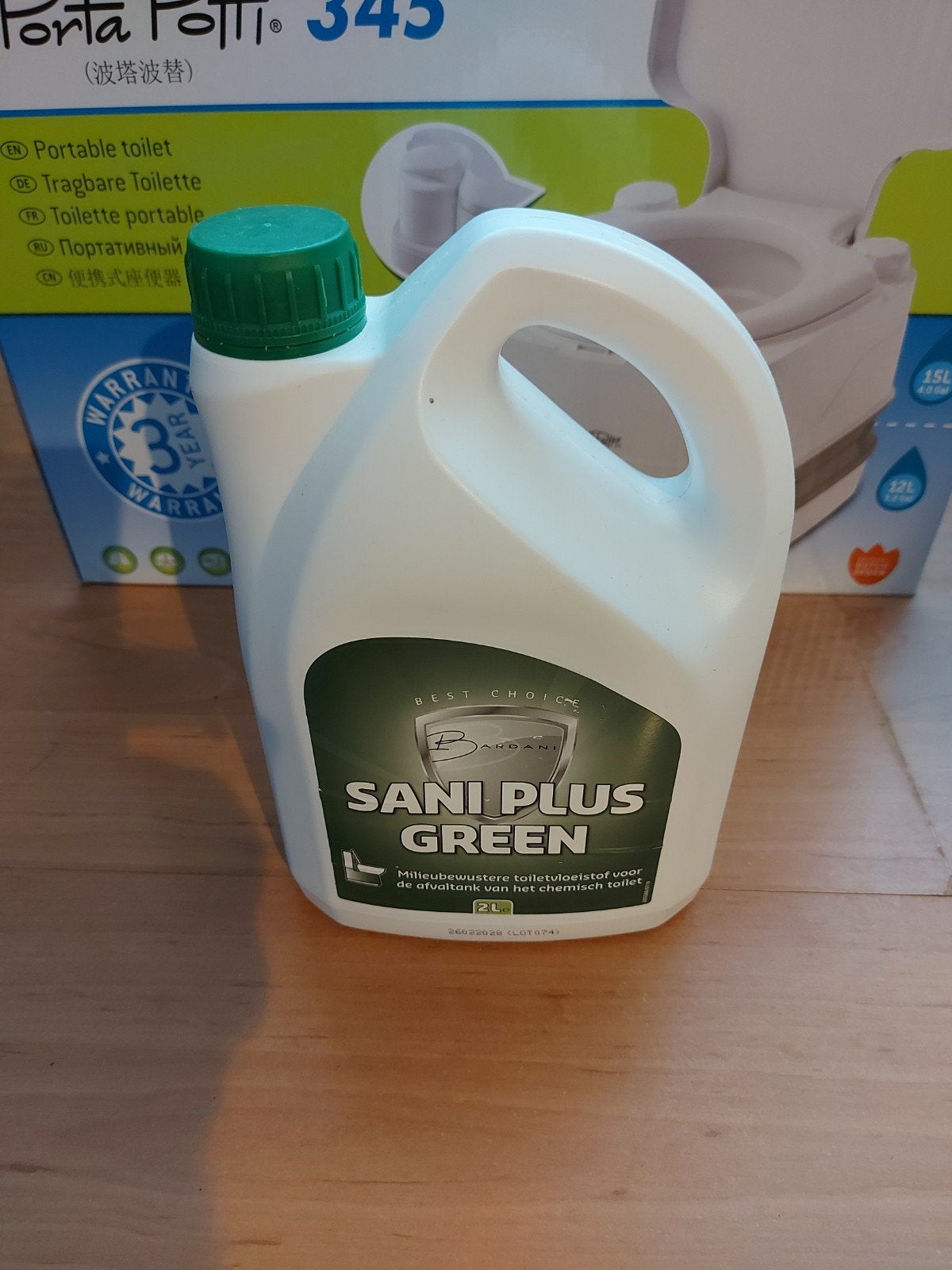 Thetford Porta Potti 345 draagbaar toilet, Caravans en Kamperen, Ophalen of Verzenden, Zo goed als nieuw