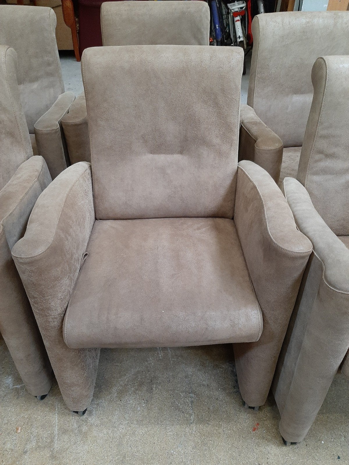 6 comfortabele verstelbare armleuningstoelen, Ophalen, Gebruikt, Overige kleuren, Stof