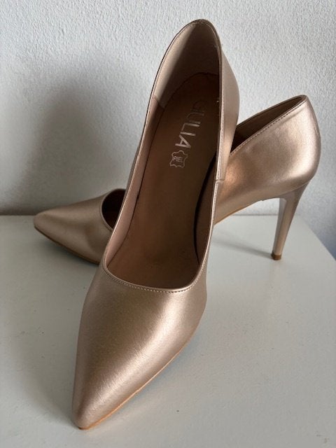 Goud- / Bronskleurige schoen met hak, Kleding | Dames, Pumps, Overige kleuren, Giulia, Ophalen of Verzenden