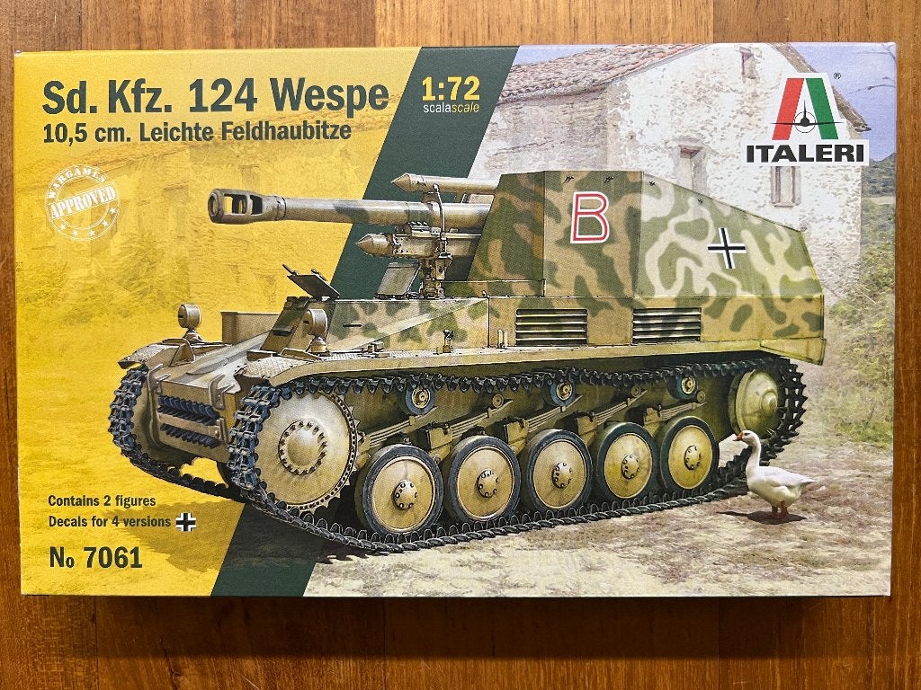 Italeri Sd.Kfz. 124 Wespe 1:72 bouwpakket – 7061, 1:50 of kleiner, Italeri, Verzenden, Overige typen