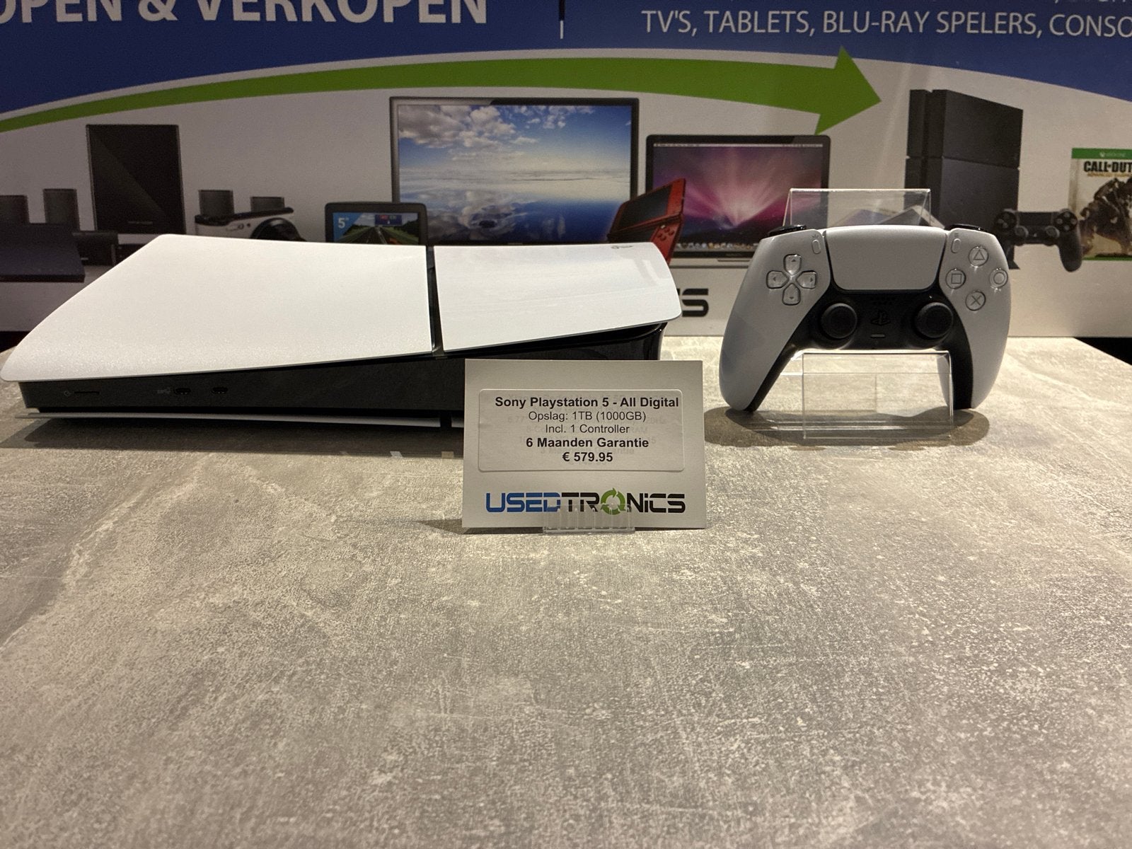 Sony PlayStation 5 - All Digital 1TB met Controller, Ophalen of Verzenden, Zo goed als nieuw