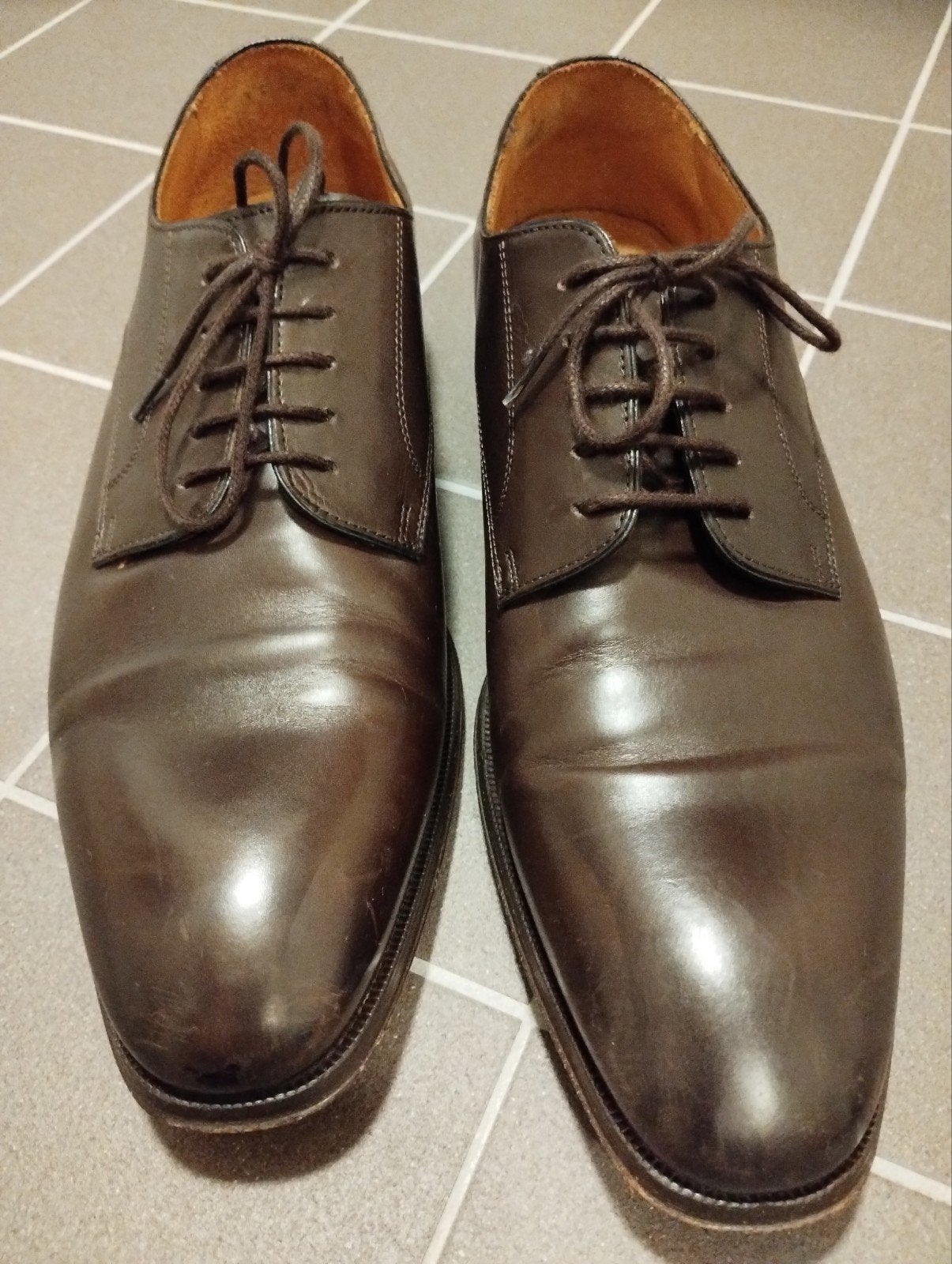 Suitsupply leren FW1000 Derby schoenen maat 44, Ophalen of Verzenden, Zo goed als nieuw, Bruin