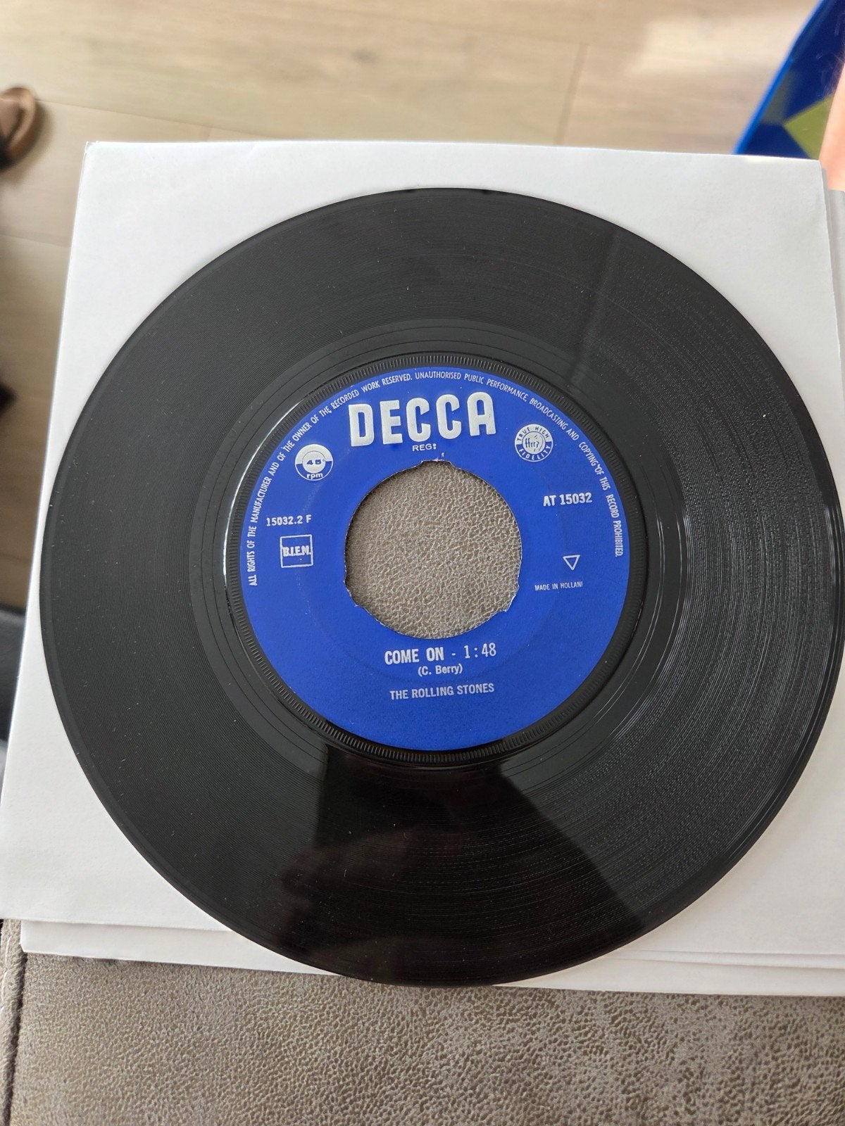 The Rolling Stones - Tell Me / Come On (7 inch vinyl single), Gebruikt, 7 inch, Ophalen of Verzenden, EP