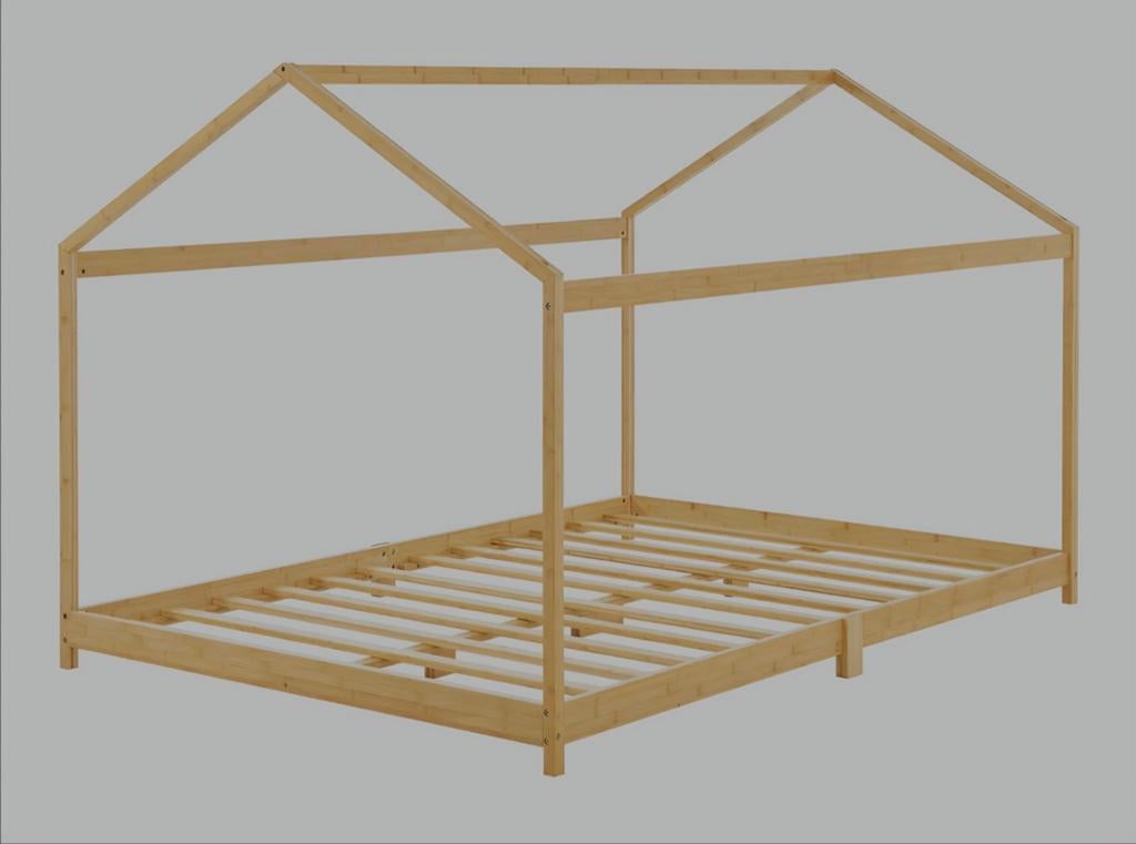Huisjes kinderbed twijfelaar maat 120x200, 85 tot 100 cm, Zo goed als nieuw, 180 cm of meer, Ophalen