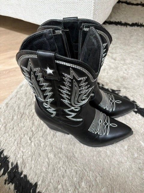 SUPER COWBOYLAARZEN, MT 38, NU MAAR 25,00, Zwart, Overige typen, Ophalen of Verzenden, Onbekend