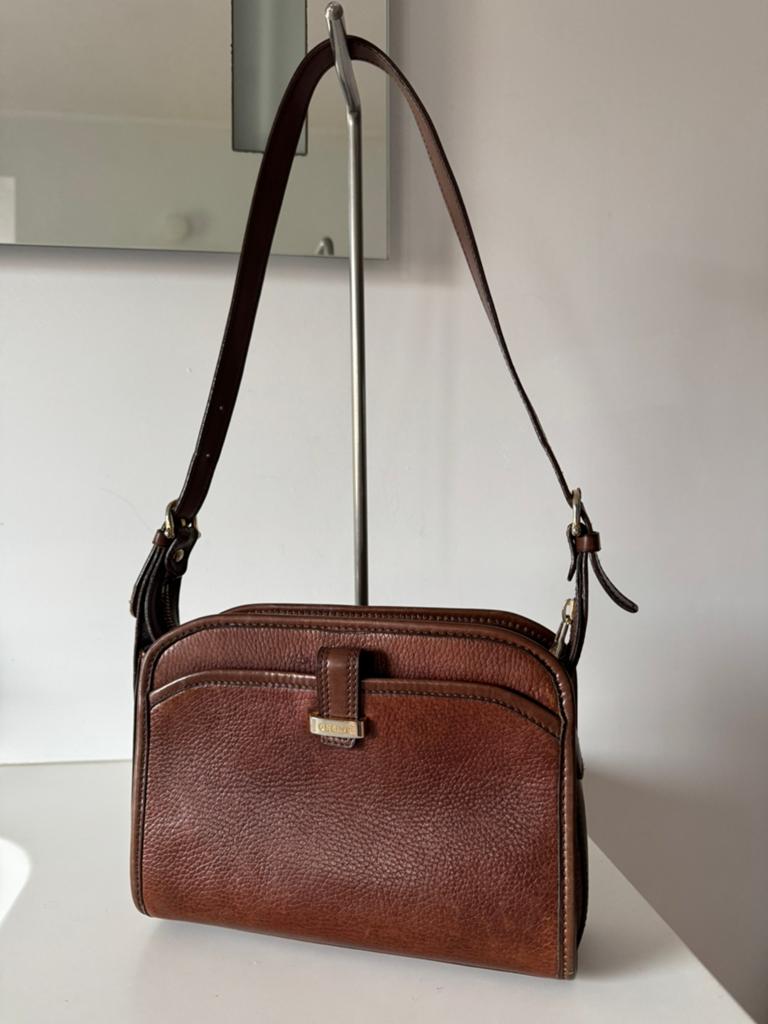 Handtas merk celine - vintage, Ophalen of Verzenden, Zo goed als nieuw, Bruin, Handtas