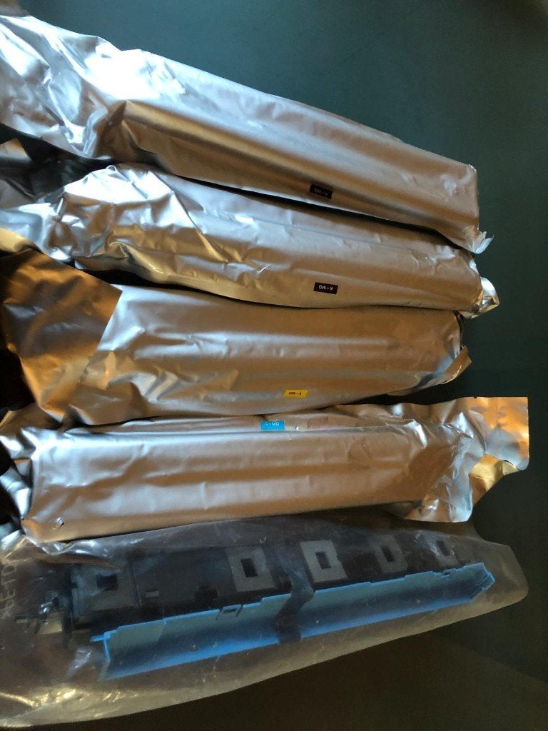 Toners Konica Minolta 2xzwart 1xgeel 1xcyaan, Ophalen of Verzenden, Nieuw, Toner, Konica Minolta