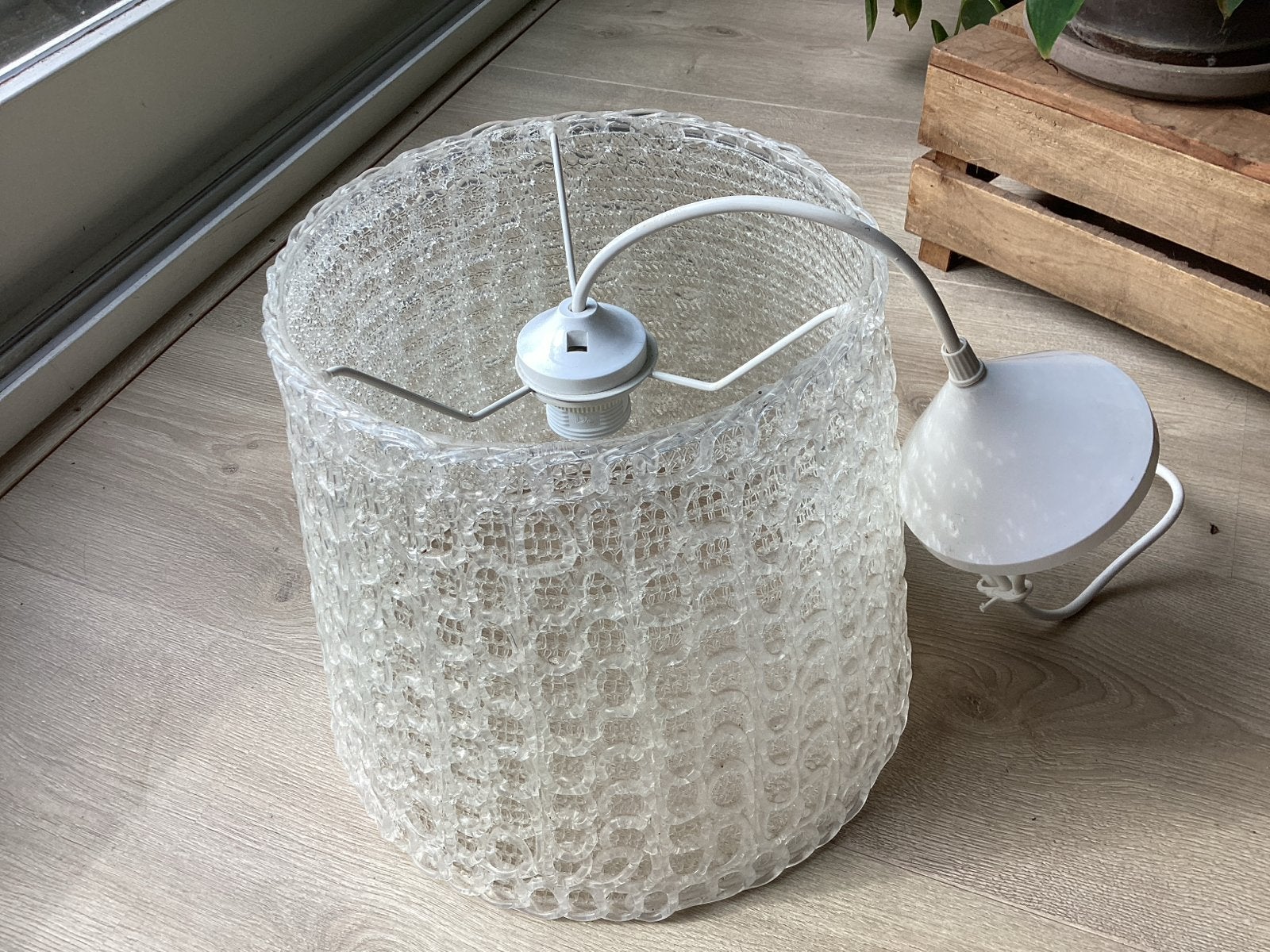 Kunststof spaghetti Hang Lamp, Ophalen, Zo goed als nieuw, Kunststof, E27 (groot)
