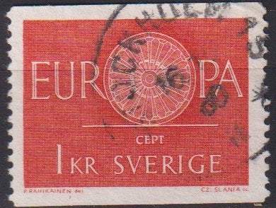Zweden 1960 EUROPA, Verzenden, Gestempeld, Overige thema's