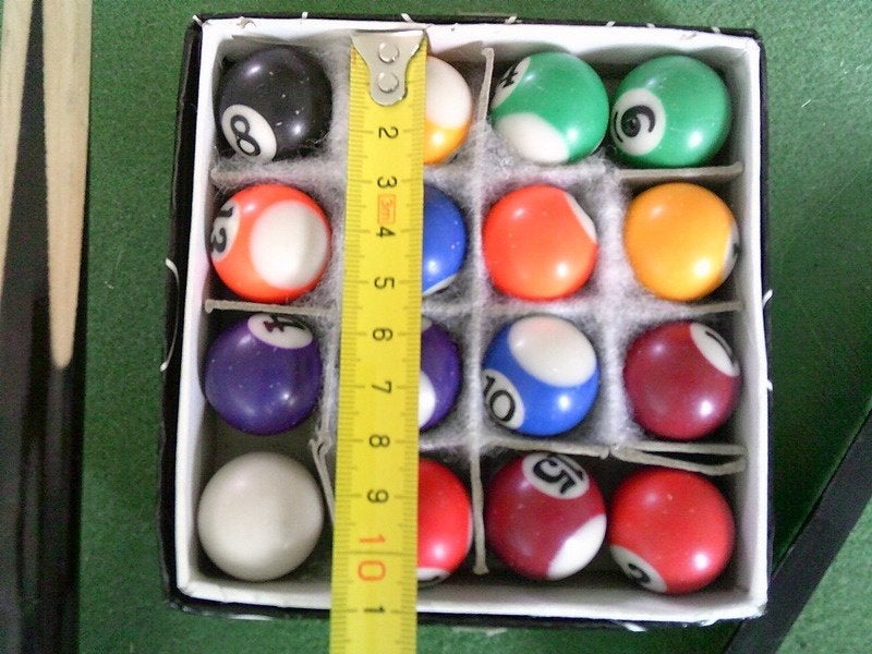MINI Pooltafel tafelmodel ca.51cm man cave, Sport en Fitness, Biljarten en Poolen, Ophalen, Gebruikt, Pooltafel