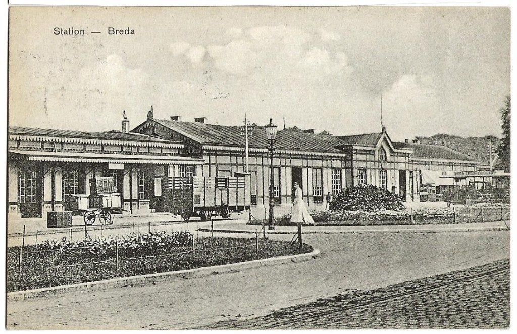 BREDA SPOORWEG STATION  1910 nr België  nr 854, Verzenden, Zo goed als nieuw, Overige soorten, Overige typen