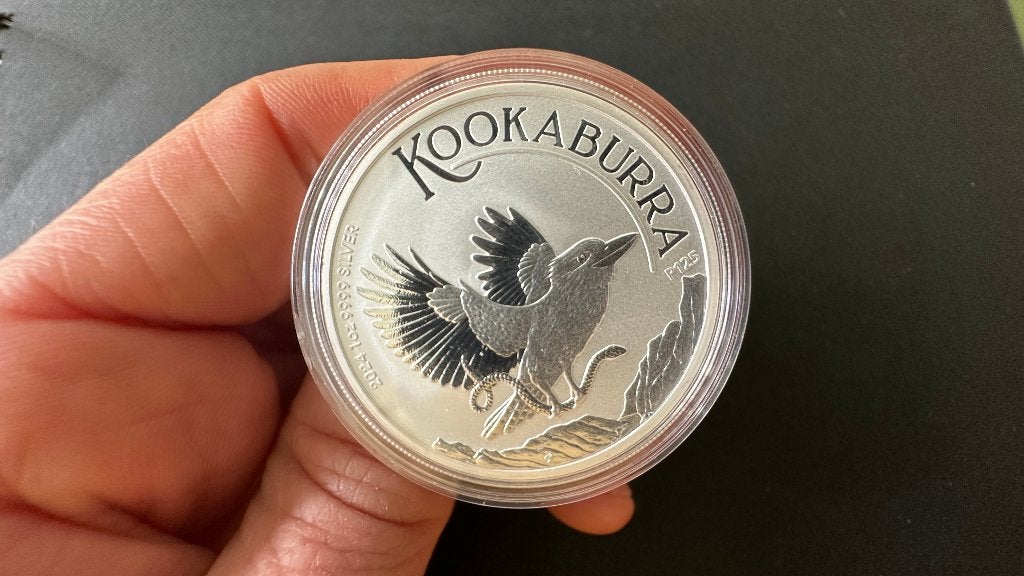 1 Oz Zilveren Munt Australië Kookaburra 2024, Ophalen of Verzenden, Losse munt, Zilver