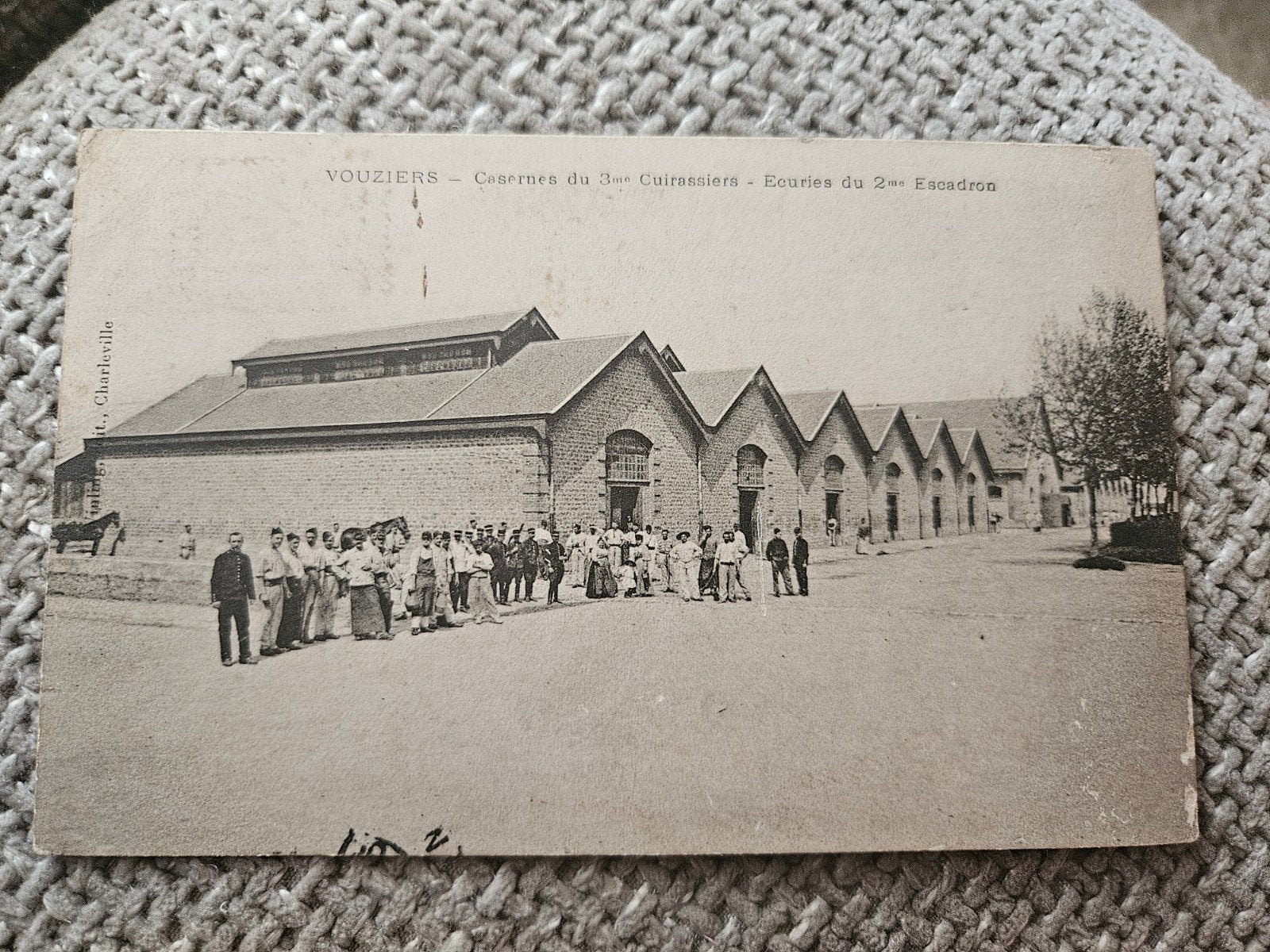 Vouziers, Cavalerie soldaten 1907, Verzamelen, Ophalen of Verzenden, Voor 1920, Gelopen, Frankrijk