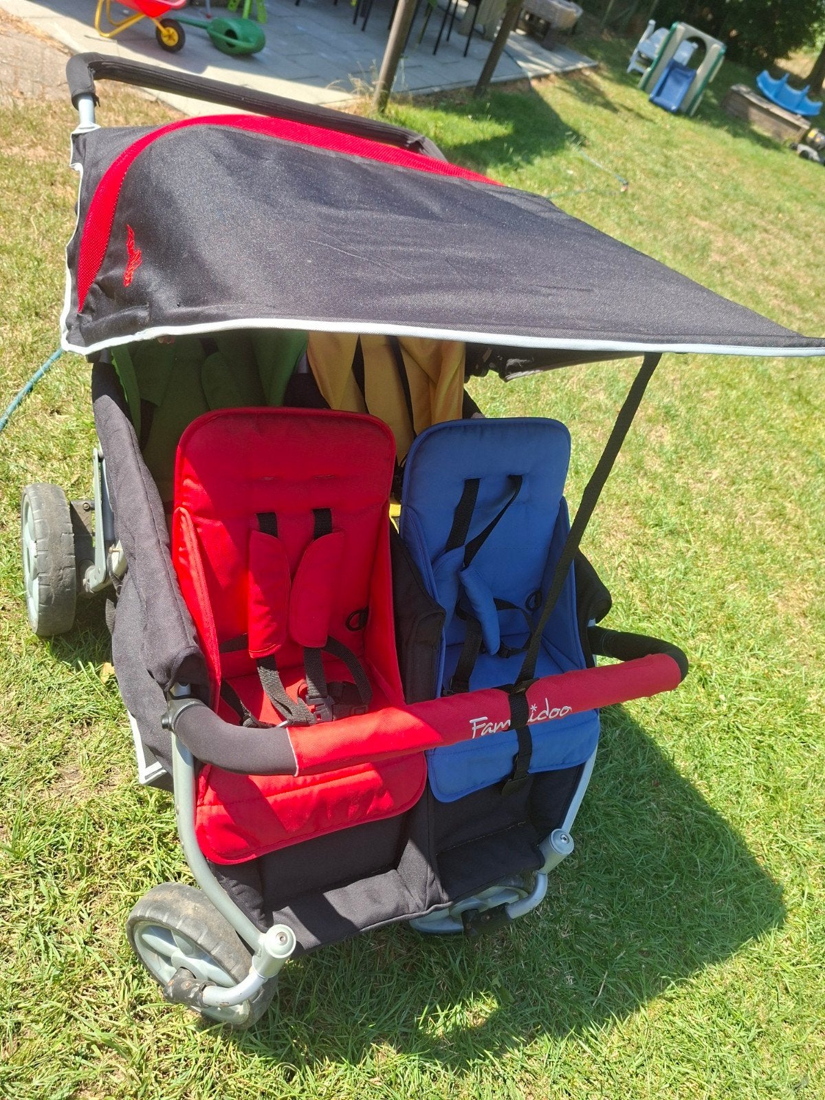 Familidoo 4ling wagen. Inclusief regenhoes., Ophalen, Zo goed als nieuw, Overige merken, Duowagen