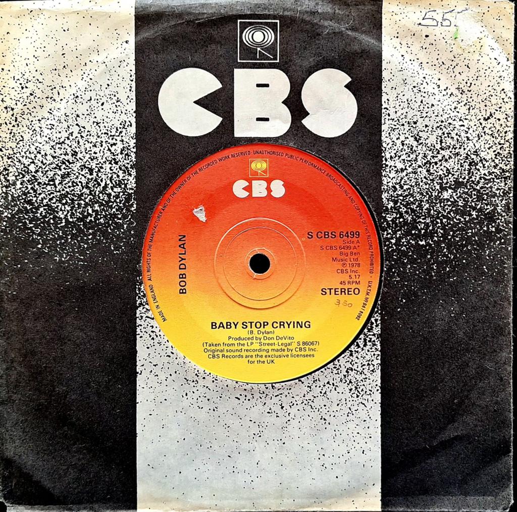7"/SINGLE  BOB DYLAN - Baby Stop Crying, Cd's en Dvd's, Vinyl Singles, Ophalen of Verzenden, Gebruikt, Pop