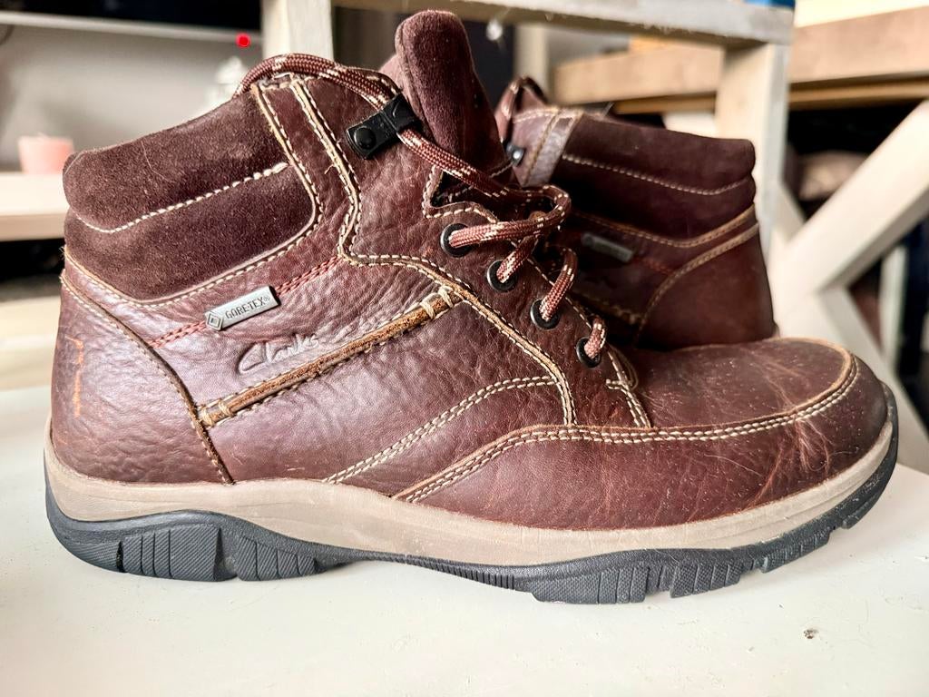 Clarks Gore-Tex Leren Halfhoge Schoenen Maat 42 Bruin, Bruin, Boots, Ophalen of Verzenden, Zo goed als nieuw