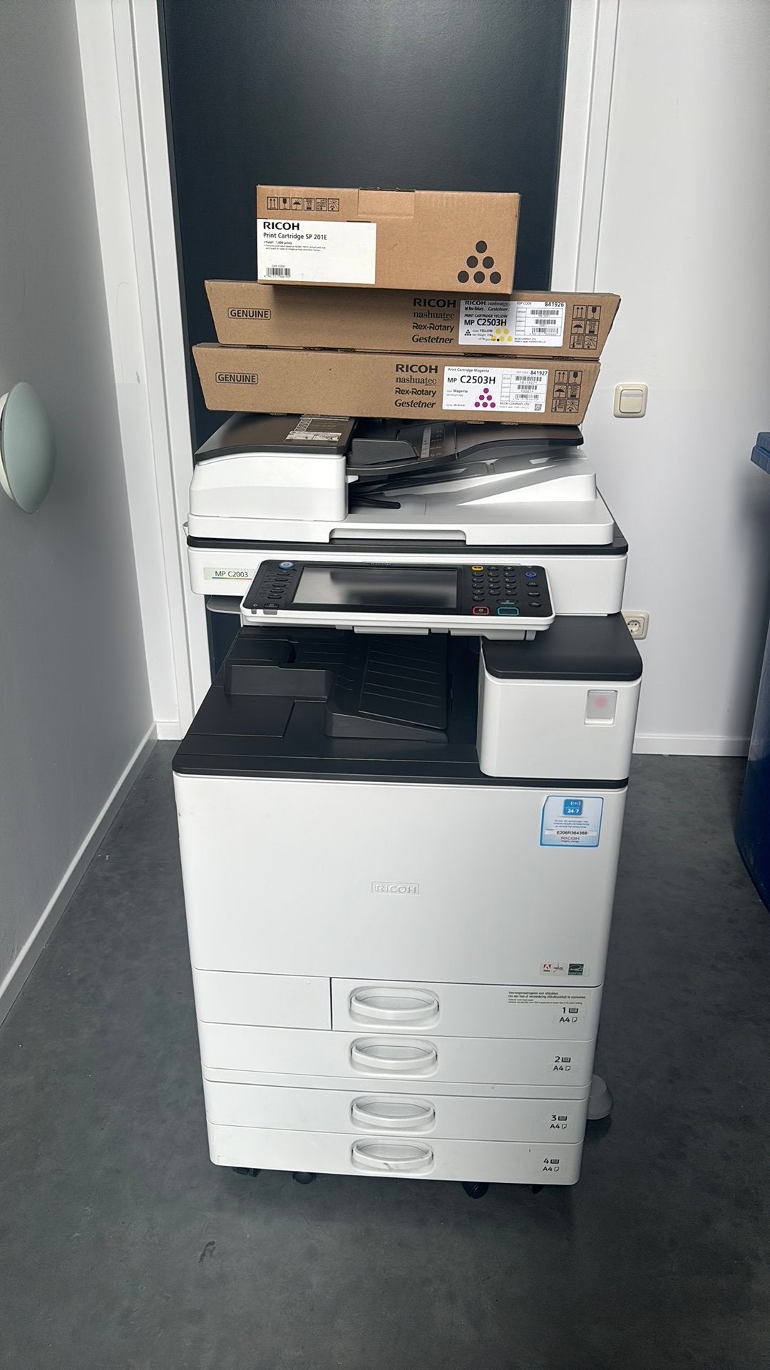Ricoh MP C2003 mulifuntionele kopieer/print machine, zgst!, Ophalen, Gebruikt, Kopieermachine, Faxen