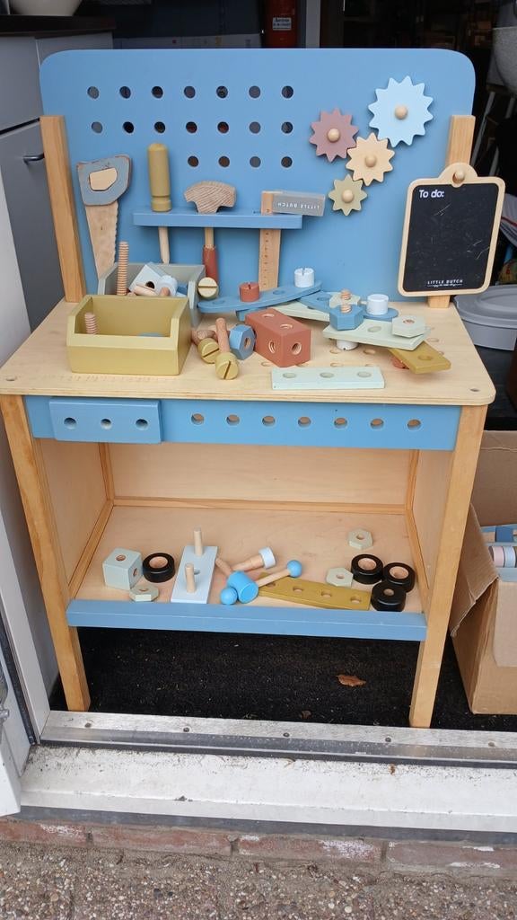 Little Dutch houten werkbank met gereedschap, Ophalen, Jongen of Meisje