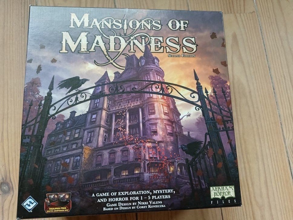Mansions of Madness 2nd Edition Bordspel, Hobby en Vrije tijd, Een of twee spelers, Ophalen of Verzenden, Zo goed als nieuw, Fantasy Flight Games