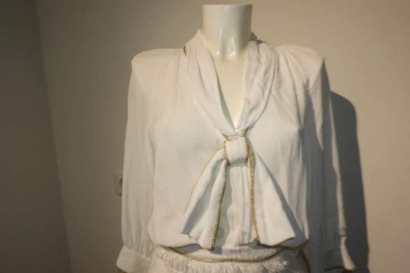 Elisabetta Franchi passepartout dress wit met goud nieuw I42, Kleding | Dames, Wit, Nieuw, Maat 36 (S), Boven de knie