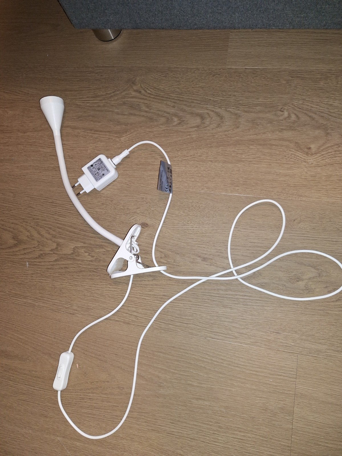 Flexibele LED-leeslamp Ikea met klem en schakelaar, Met schakelaar, Wit, Overige merken, Gebruikt