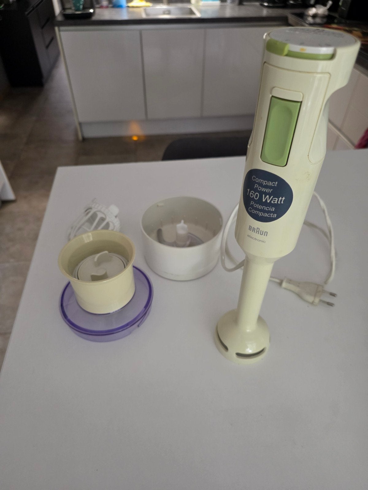Braun Staafmixer met hakmolen en garde - Type 4164, Minder dan 1 liter, Ophalen, Gebruikt, 3 snelheden of meer