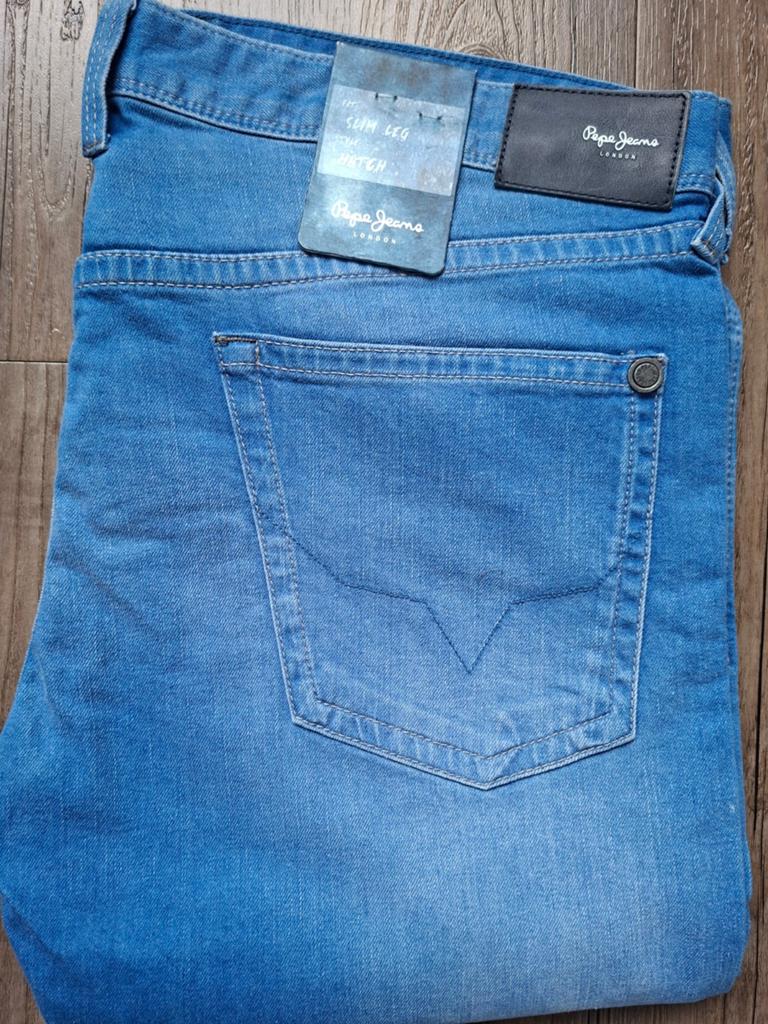 PEPE JEANS Hatch slimfit jeans W38 L32, W36 - W38 (confectie 52/54), Blauw, Nieuw, Ophalen of Verzenden