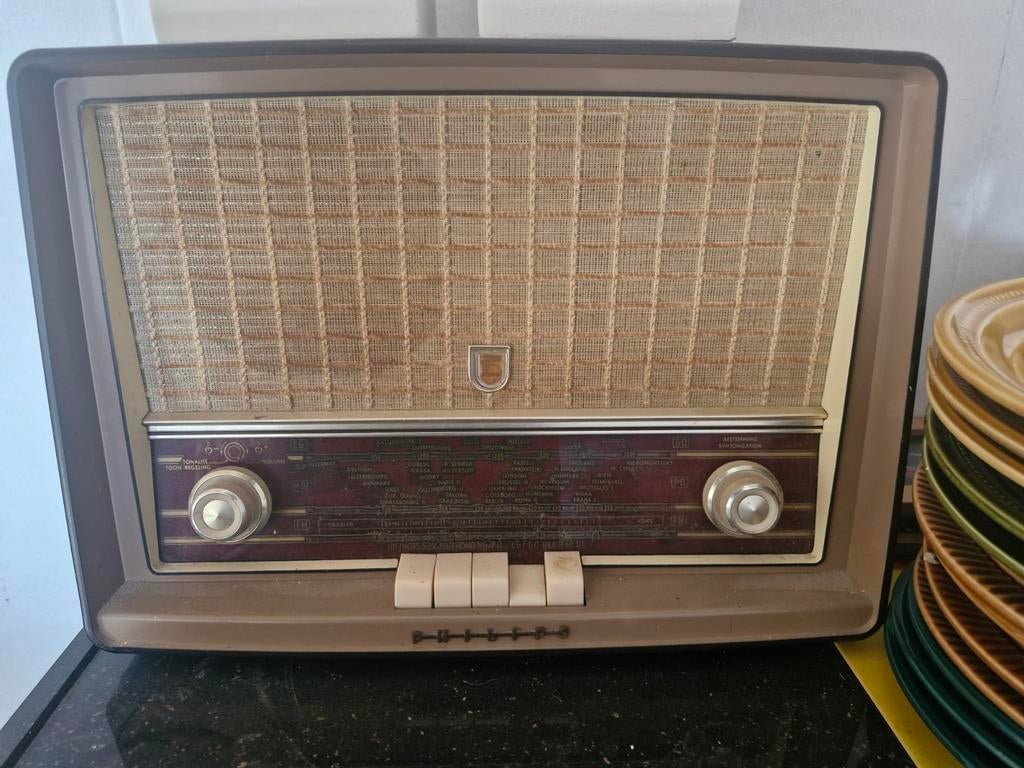 Vintage Philips radio uit de vroege jaren 60, Antiek en Kunst, Ophalen of Verzenden