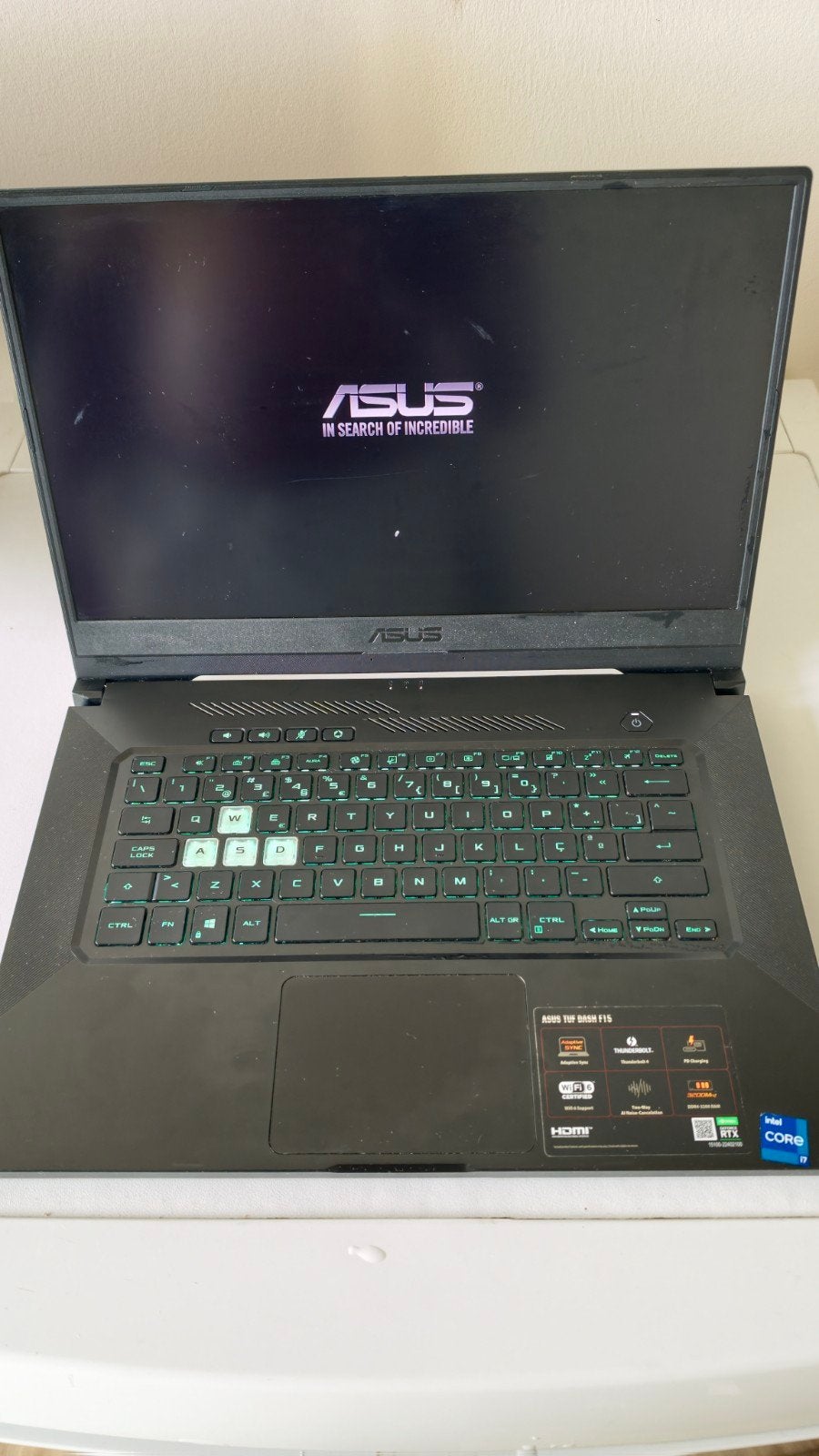 ASUS TUF Dash F15 Gaming Laptop – Intel i7 • RTX 3060 • 12GB, Gebruikt, 8 GB, Gaming, SSD
