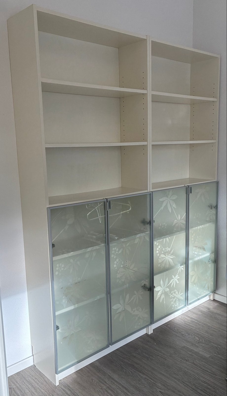 Boekenkast met glazen deuren - IKEA Billy, Ophalen, Gebruikt, 200 cm of meer, 150 tot 200 cm